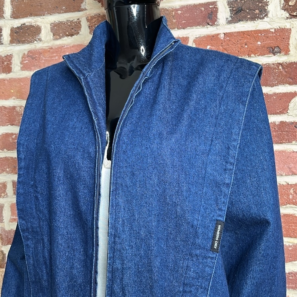 Vintage 1980s Members Only Jacket with Flanges in Dark Denim Size S - Picture 6 of 9